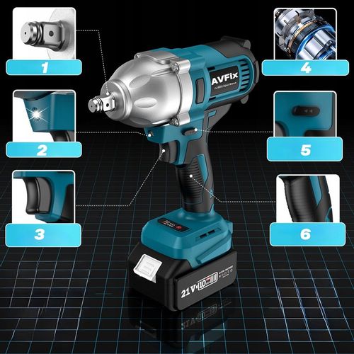 Klucz Udarowy Akumulatorowy do KÓŁ 21V 1/2'' AKU 4.0Ah na Arena.pl