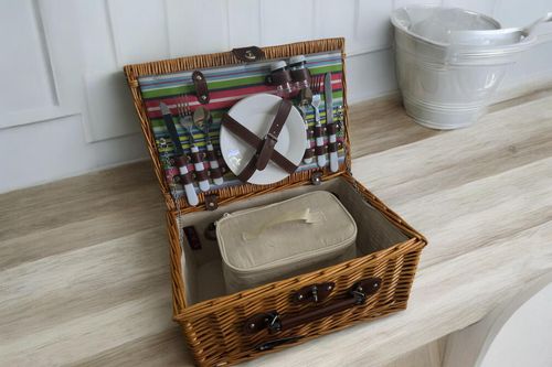 ELEGANCKI KOSZ PIKNIKOWY 2os komplet NACZYŃ TERMOTORBA na prezent ŚWIĘTA na Arena.pl