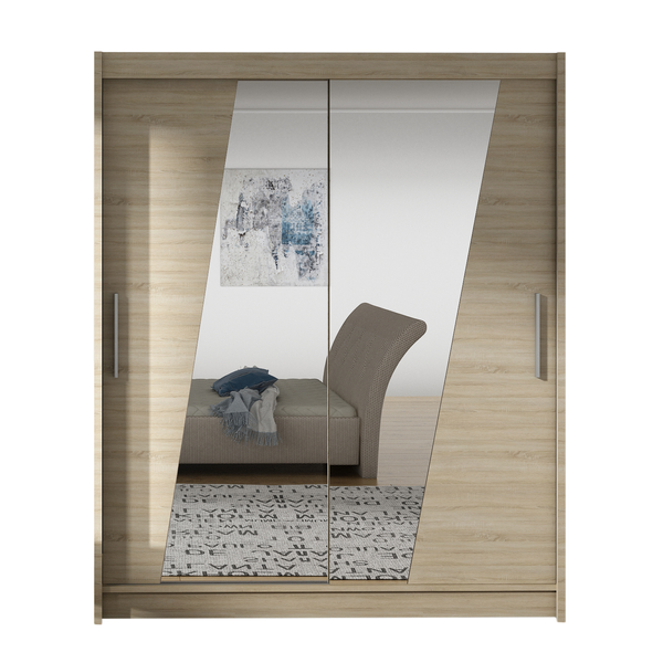 Szafa przesuwna Westa XIV z lustrem 150 - SONOMA zdjęcie 1