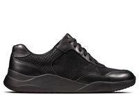 Clarks Półbuty damskie - Sift Lace Black Snake - rozmiar 35,5 - skórzane