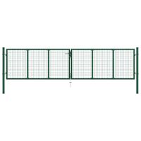 Brama ogrodzeniowa z siatki, stalowa, 390 x 100 cm, zielona