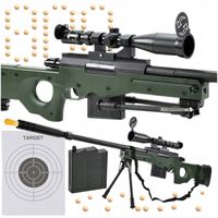 KARABIN PISTOLET NA KULKI PLASTIKOWE SNAJPERSKI SNAJPERKA LUNETA 800 KULEK