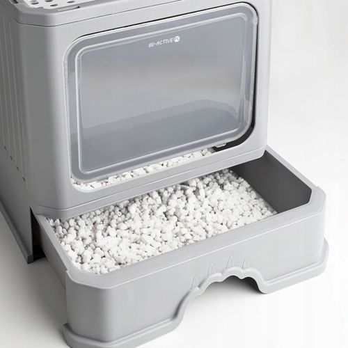 KUWETA DLA KOTA Z SZUFLADĄ ZAMKNIĘTA DUŻA KRYTA NA ŻWIREK TOALETA ŁOPATKA na Arena.pl