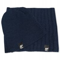 ciepły MĘSKI KOMPLET CZAPKA + KOMIN szalik tuba zimowy PRODUKT POLSKI