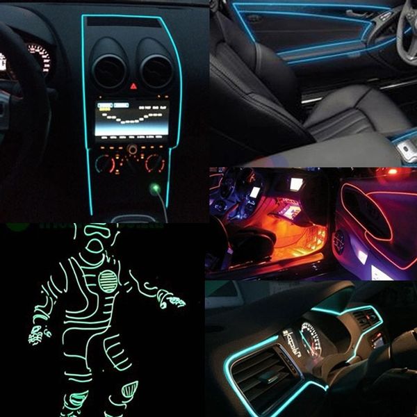 Światłowód EL WIRE Ambient Taśma LED 2m 12V Pomarańczowy zdjęcie 4