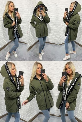 ASYMETRYCZNA PARKA kurtka Z KAPTUREM 4 KOLORY XS na Arena.pl