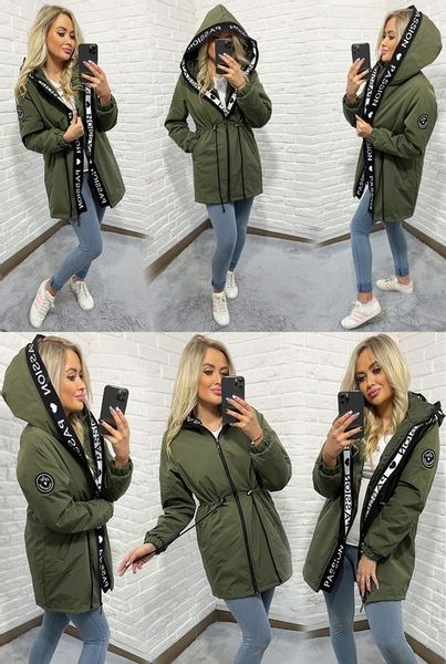 ASYMETRYCZNA PARKA kurtka Z KAPTUREM 4 KOLORY XS zdjęcie 11