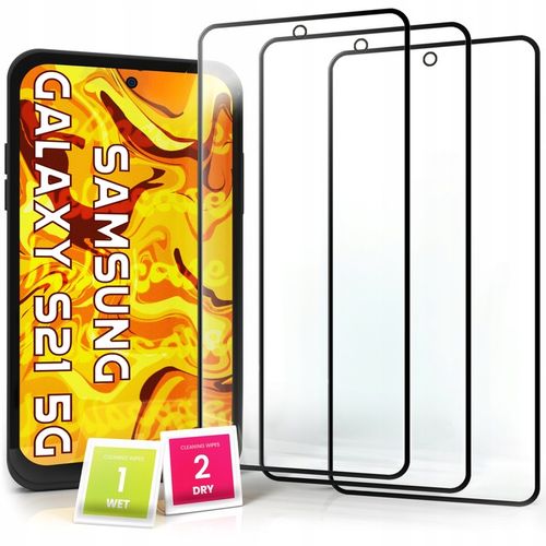 3-pak SZKŁO HARTOWANE DO Samsung Galaxy S21 5G na cały ekran 9H ochronne 5D na Arena.pl