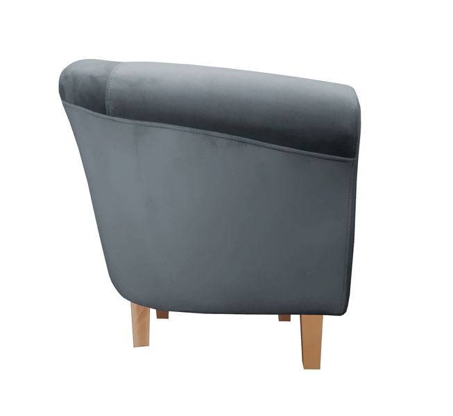 Fotel Milo nogi buk szary BL14 zdjęcie 3