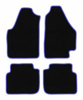 Dywaniki welurowe CARLUX-BLUE do Lancia Musa 2004-2012, czarne/niebieskie