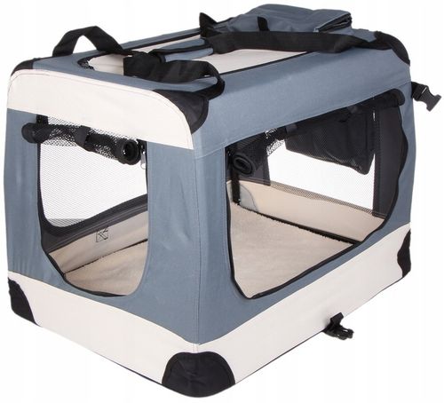 TRANSPORTER TORBA SKŁADANA KOJEC DLA PSA KOTA Z MATĄ PLUSZOWĄ 82cm XL na Arena.pl