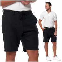 Lniane Krótkie Spodenki Męskie Eleganckie Szorty Lato Przewiewne MORAJ XL