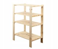 Emaga Regał na buty zabawki drewniany MAXI 4p ażurowe