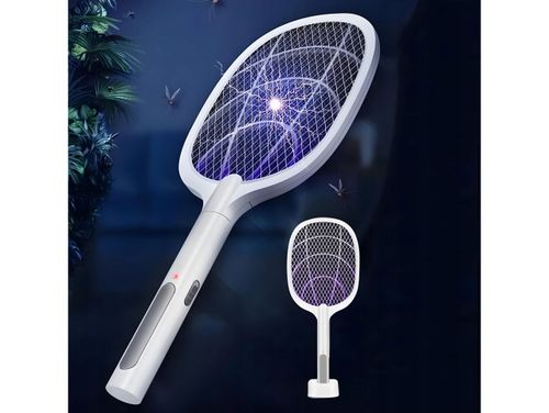 Elektryczna łapka na muchy komary rażąca prądem 2w1 kwadratowa ładowarka na Arena.pl