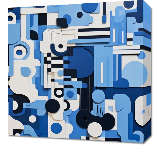 Obraz 50x50cm Niebieski Labirynt zdjęcie 1