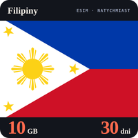 Karta eSIM Internet Filipiny 10 GB na 30 dni - bez rejestracji