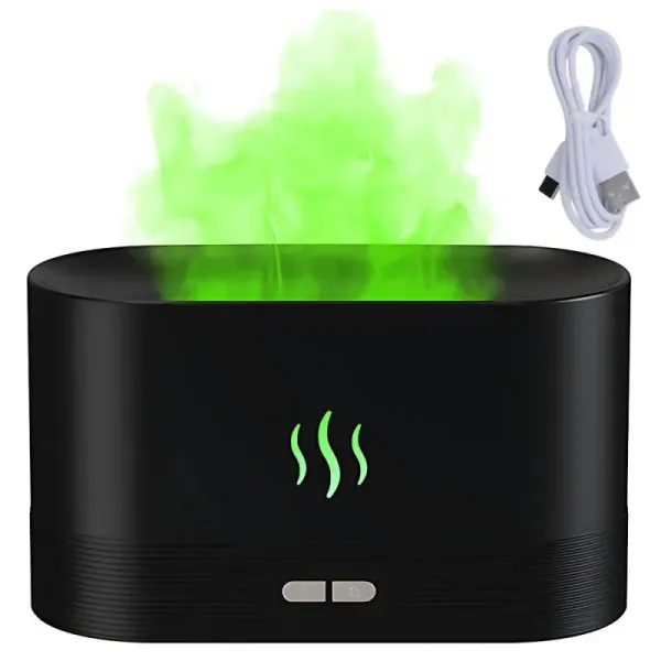 Nawilżacz powietrza ogień dyfuzor z led rgb kominek mgiełka zapachowa zdjęcie 1