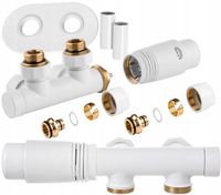 ZAWÓR TERMOSTATYCZNY DO GRZEJNIKA BIAŁY DUOPLEX +MASKOWNICA OWALNA