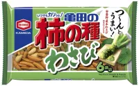 Kaki no Tane, przyprawione krakersy ryżowe wasabi z orzeszkami 164g (6 x 27,5g) - KAMEDA
