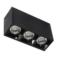 Prostokątna lampa sufitowa 1058 Domeno LED 9W 4000K spot metalowa czarna