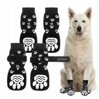 4 Sztuki Skarpetki z rzepem dla dużego psa LEO XXL