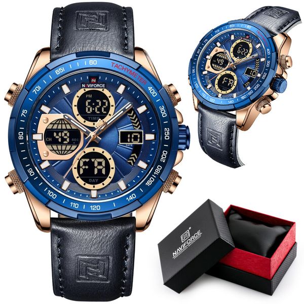 ZEGAREK MĘSKI NAVIFORCE NF9197L RG/BE/BE + BOX zdjęcie 13