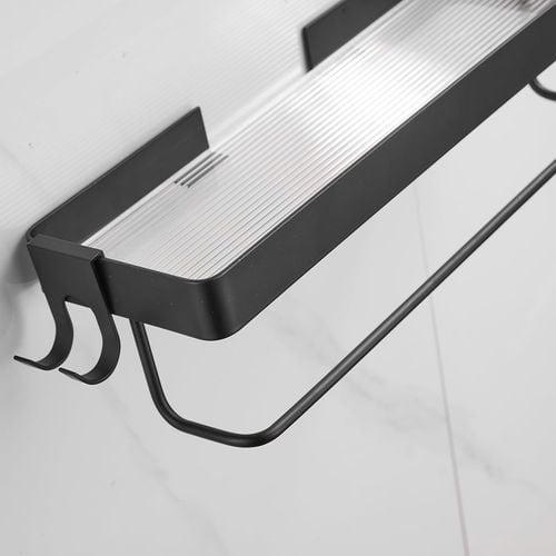 Ścienny Stojak Półka Kuchenna 35cm z Wieszakiem na Ręczniki i Haczykami na Arena.pl