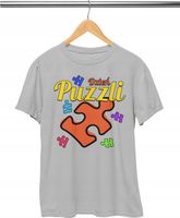 KOSZULKA DZIECIĘCA T-SHIRT - DZIEŃ PUZZLI PUZZLE NIETYPOWE DNI - M 134-140