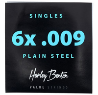 Struny do gitary elektrycznej Harley Benton Valuestrings Singles 6x009