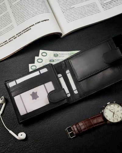 Portfel Męski Skórzany Elegancki Ekoskóra Pojemny na Arena.pl