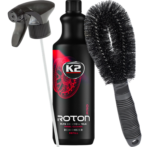 K2 ROTON PRO 1L KRWAWA FELGA ŻEL ATOMIZER SZCZOTKA DO MYCIA FELG DETAILING na Arena.pl