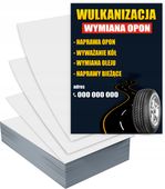 Ulotki A4 5000 sztuk druk firmowe reklamowe WYMIANA OPON+ PROJEKT GRATIS