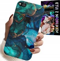 ETUI DO HUAWEI P9 LITE 2016 - NIEBIESKO ZIELONY MARMUREK PLECKI WZORY