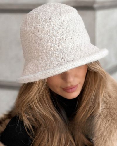 BUCKET HAT KAPELUSZ JESIEŃ ZIMA WIOSNA BOUCLE BUKLA BARANEK BEAR KOL 3007 na Arena.pl