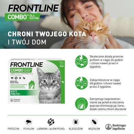 FRONTLINE COMBO DLA KOTÓW 3 pipety na Arena.pl