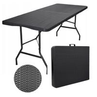 Duży stół składany ogrodowy cateringowy bankietowy rattan walizka 180 cm