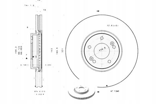 TARCZA HAM PRZOD 300X25 V BREMBO na Arena.pl