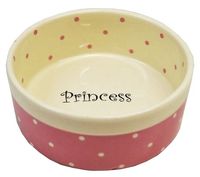 Ceramiczna miska dla kota lub małego psa - Yarro Princess różowa 13x5,5cm