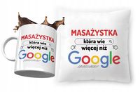 Zestaw Dla Masażystki Poduszka + Kubek Na Prezent Z Nadrukiem Ze Zdjęciem