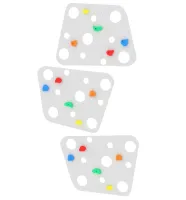 ścianka wspinaczkowa Cheesy 3 biały - chwyty kolorowe