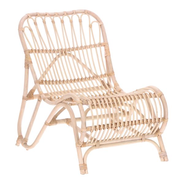 Fotel Tamara rattanowy bielony zdjęcie 1