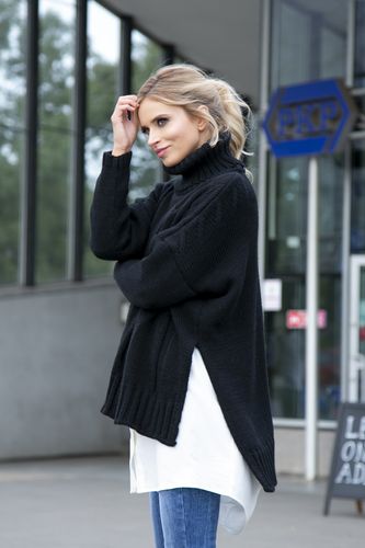 Sweter oversize F551 Ecru UNI na Arena.pl