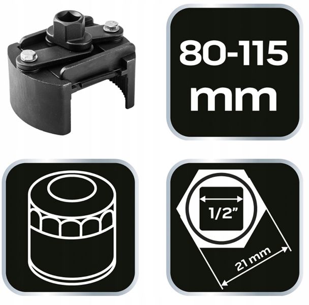 Klucz do filtra oleju automat 80-115mm NEO 11-380 zdjęcie 3