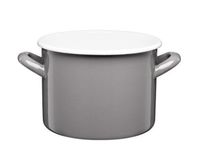 Garnek emaliowany polewany gładki GORDON 18 cm 3,4 l szary biały środek