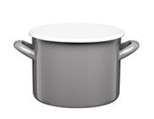 Garnek emaliowany polewany gładki GORDON 18 cm 3,4 l szary biały środek