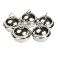 Zawieszki metalowe DZWONECZKI 20mm srebrne 5szt.