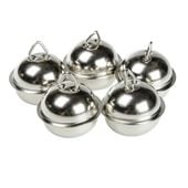 Zawieszki metalowe DZWONECZKI 20mm srebrne 5szt.