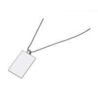 Wisiorek nieśmiertelnik prostokąt na łańcuszku Sublimacja Termotransfer