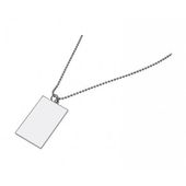 Wisiorek nieśmiertelnik prostokąt na łańcuszku Sublimacja Termotransfer