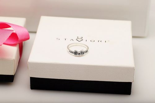 Srebrny pierścionek PDM6147 - Markazyty na Arena.pl